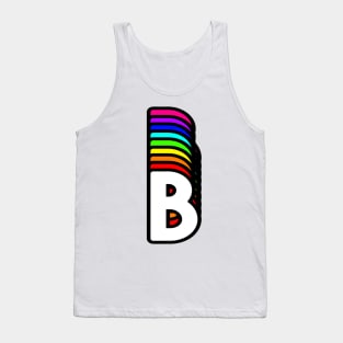 Rainbow Letter, B Tank Top